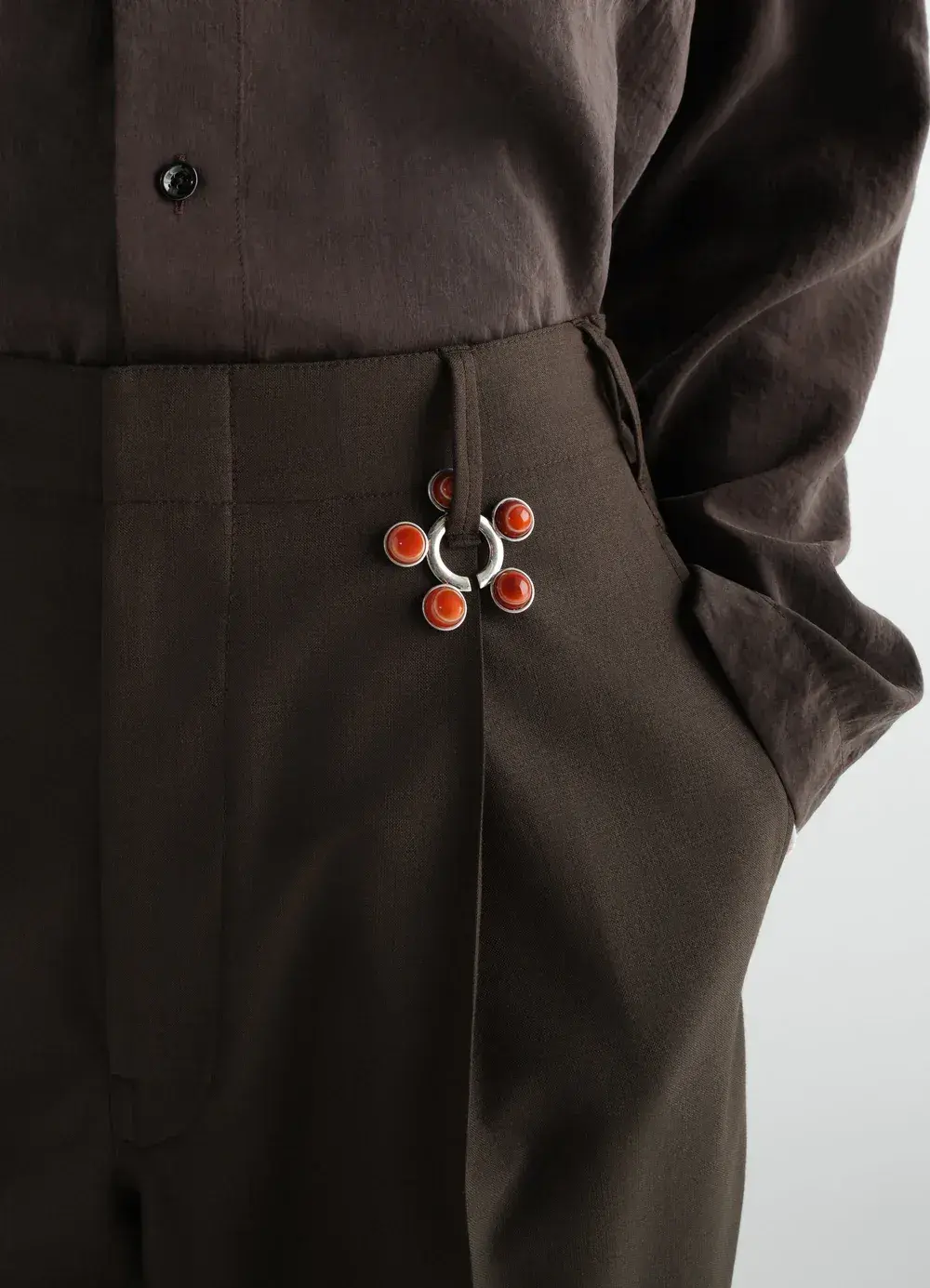 Corduroy Trousers in Brown, alternate view