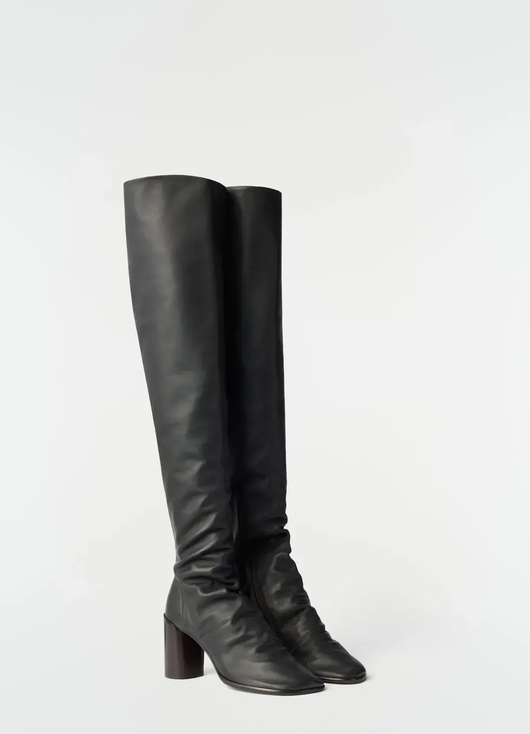 Leather Culottes in Black, alternate view